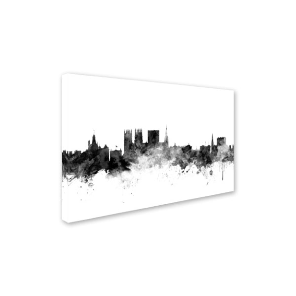 Michael Tompsett 'York England Skyline B&W' Canvas Art,12x19